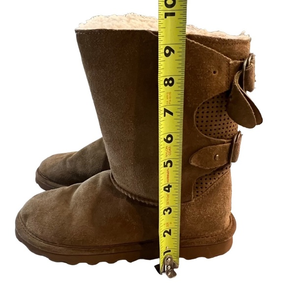 BearPaw Clara Boots Wonen’s 7 Tan Suede Wool Sheepskin Slip On Bear Paw - Picture 10 of 15